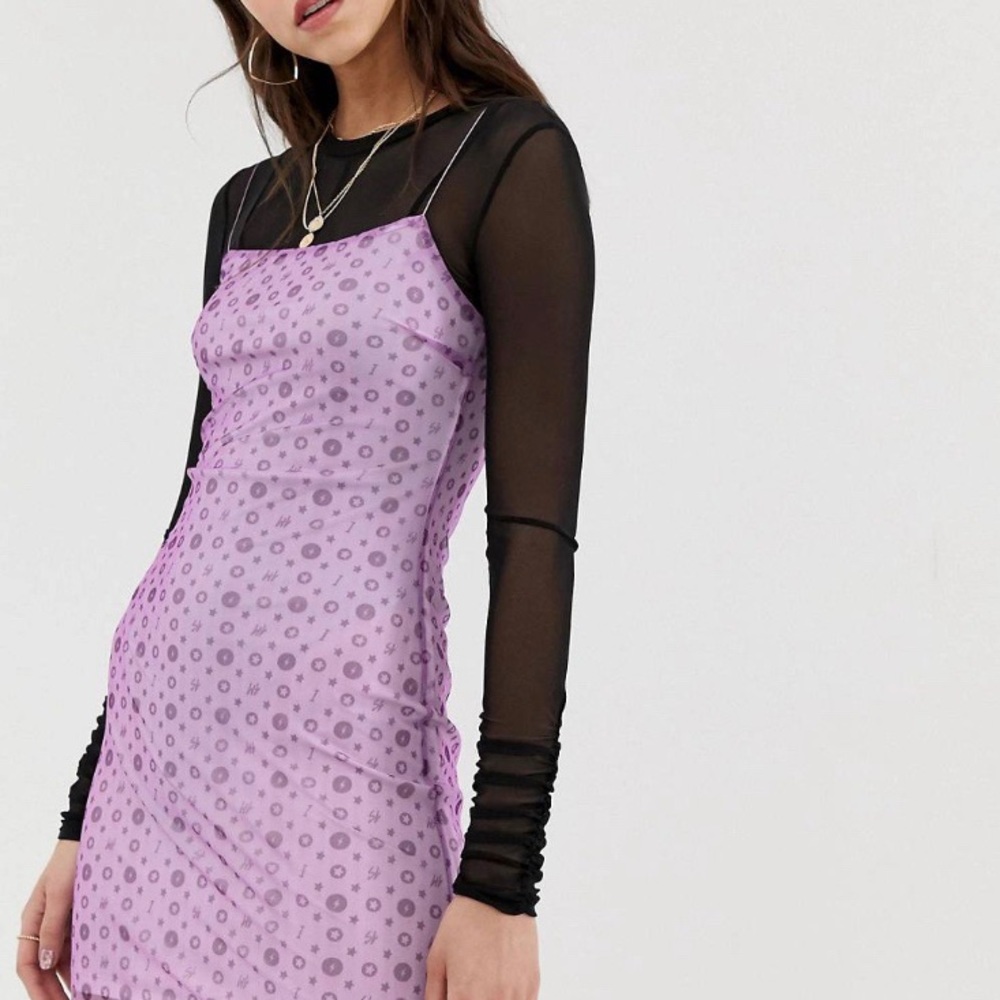 Zya The Label lavender mesh dress
